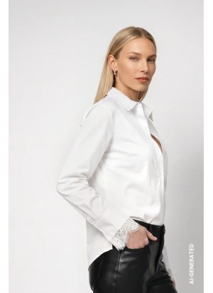 MONARI Marškiniai Su Nertomis Detalėmis
